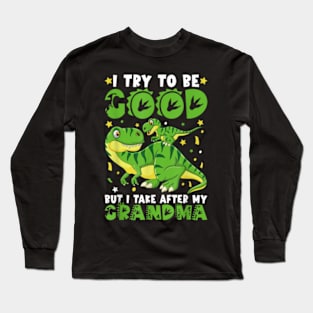 I Try To Be Good But I Take After My Grandma Long Sleeve T-Shirt